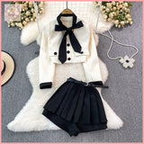 HB5649 Women's Fashion suit long sleeves, bowknot, V neck, jacket, two piece suit