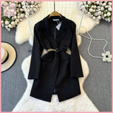 HB5404 Women's dress Black small suit jacket for women 2024 new style super good-looking suit high-end street-style dress