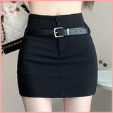 HB5054 Women's black skirt summer outer wear mini skirt pants a-line skirt