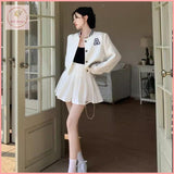 HB5476 Women's street casual suit pleated skirt two-piece suit