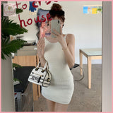 HB5473 Women's knitted suspender dress summer chic hip skirt short skirt seaside holiday sexy skirt