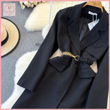 HB5404 Women's dress Black small suit jacket for women 2024 new style super good-looking suit high-end street-style dress