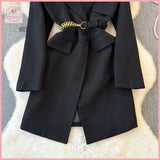 HB5404 Women's dress Black small suit jacket for women 2024 new style super good-looking suit high-end street-style dress