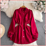 HB4714 Women's temperament windbreaker jacket spring and autumn style mid-length high-end tops