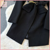 HB5404 Women's dress Black small suit jacket for women 2024 new style super good-looking suit high-end street-style dress