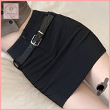 HB5054 Women's black skirt summer outer wear mini skirt pants a-line skirt