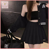 HB5476 Women's street casual suit pleated skirt two-piece suit