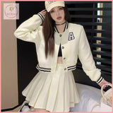 HB5476 Women's street casual suit pleated skirt two-piece suit