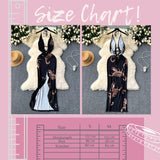 HB5629 Womens dress Scheming hollow low-cut halter neck suspender female sexy hot girl dress backless suspender printed dress