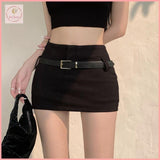 HB5054 Women's black skirt summer outer wear mini skirt pants a-line skirt