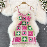 Summer Beach Sling Fashion Sleeveless Crochet Dress