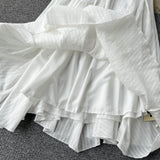 New Sling White Beach Skirt Halter Dress