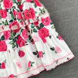 High-end Light Elegant Lapel Floral Print Maxi Dress