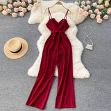 Fashionable Sleeveless Wide Leg Jumpsuit