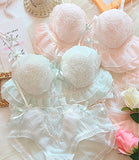 Japanese style Lace Nonwire Underwear set