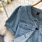 Denim Set - Women Short Cardigan + Dress