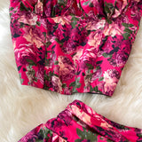 Fashion Suit Women's High Waist Floral Two-piece set