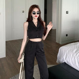 Street Fashion Suit Pants High Waist Wide Leg pants