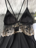 Women's Ice silk lace Hollow Night dress Two-piece set