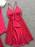 High quality ice silk lace halter strap nightdress