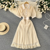 High-end Retro Polo Collar Dress