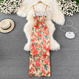 New Sexy Summer Sleeveless Floral  Hip Skirt Dress