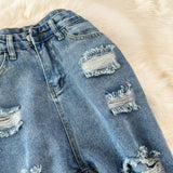 High Waisted Denim Flared Pants Women's Micro-flared Long Pants