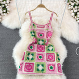 Summer Beach Sling Fashion Sleeveless Crochet Dress