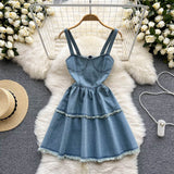 Denim Set - Women Short Cardigan + Dress