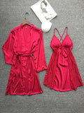 High quality ice silk lace halter strap nightdress