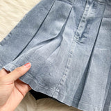 Sexy Two piece Denim set - Tube Top + High Waist Skirt