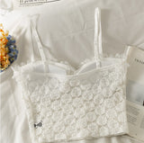 New White Lace Camisole With Chest Pad