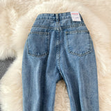 High Waisted Denim Flared Pants Women's Micro-flared Long Pants