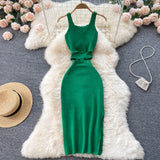 New Sexy Hollow Cut Waist Knitted Women's dress