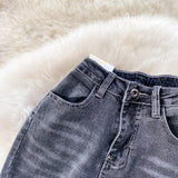 Stitching Raw Edge Micro-Bladed Jeans - Flared Pants