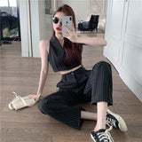 Street Fashion Suit Pants High Waist Wide Leg pants