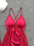 High quality ice silk lace halter strap nightdress