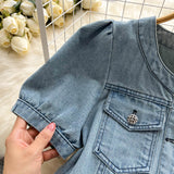 Denim Set - Women Short Cardigan + Dress