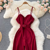 Fashionable Sleeveless Wide Leg Jumpsuit