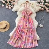 Sweet Fairy Summer Waist Slim Beach Dress