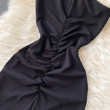 New Sexy Black Halter Evening Dress