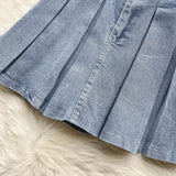 Sexy Two piece Denim set - Tube Top + High Waist Skirt