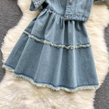 Denim Set - Women Short Cardigan + Dress