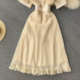 High-end Retro Polo Collar Dress